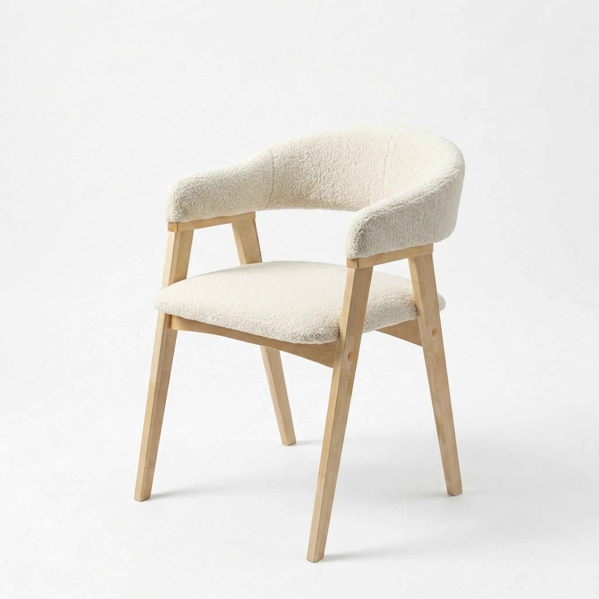 Массив березы(Натуральный) / Букле (Беж)