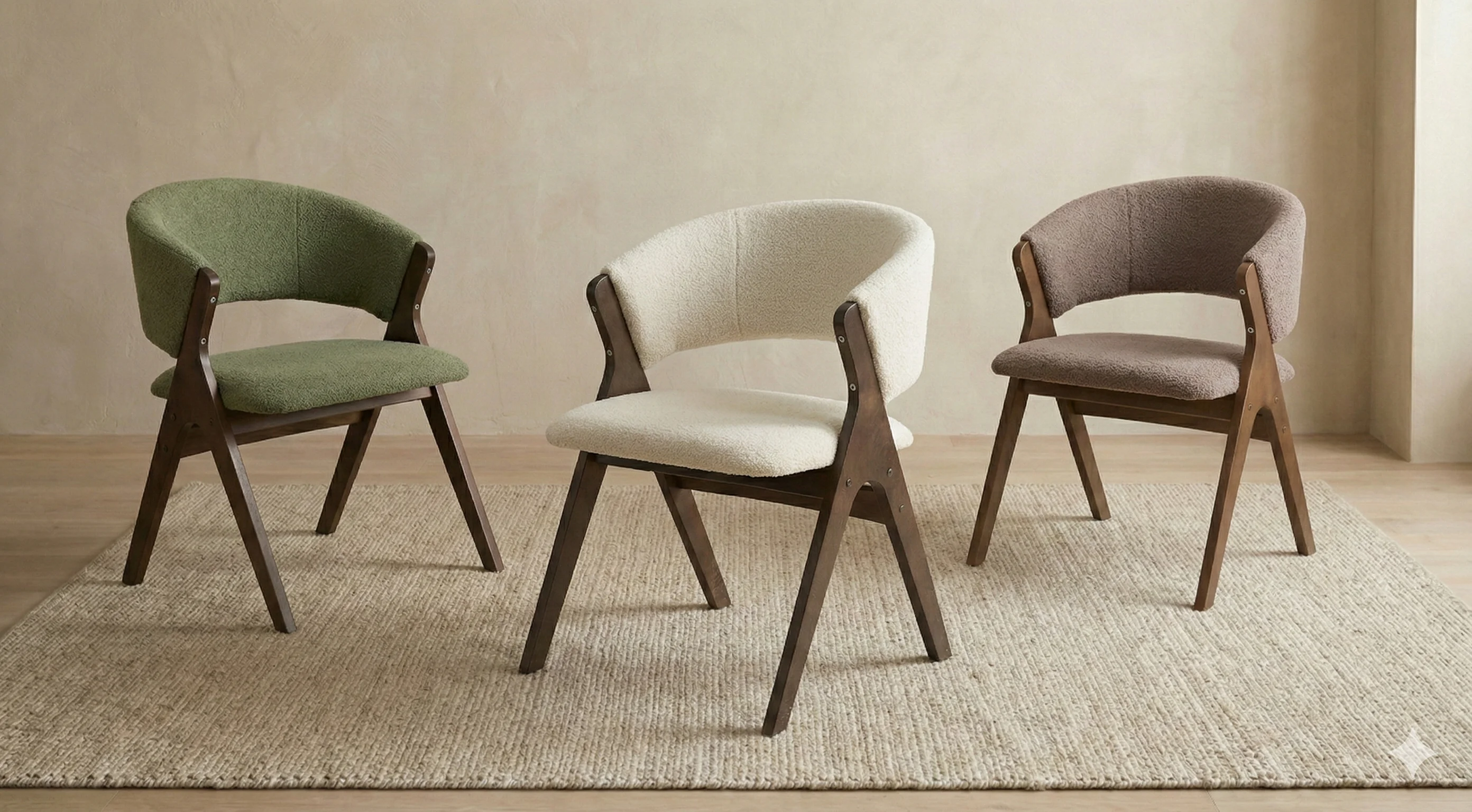 Деревянный стул из дуба и букле — BUENOFURNI