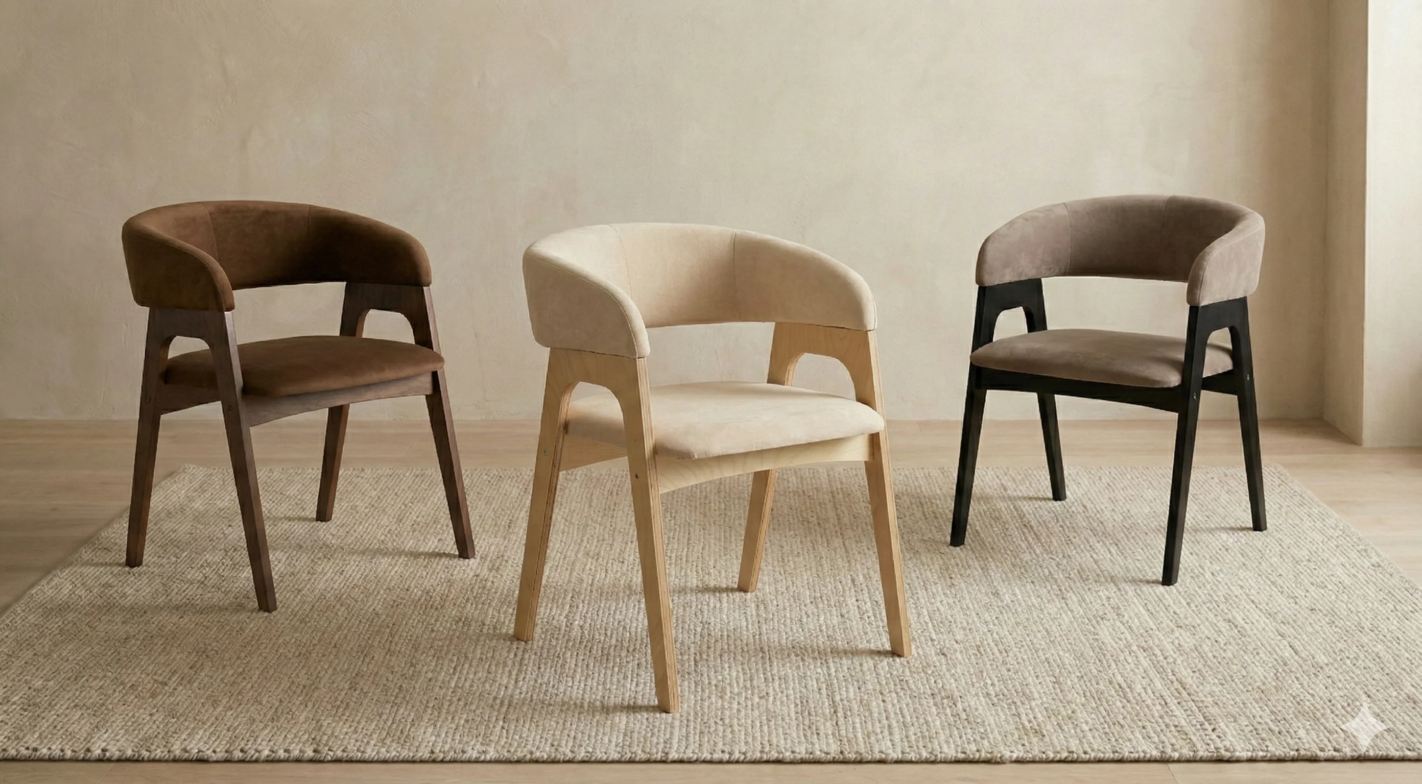 Деревянный стул из дуба и букле — BUENOFURNI